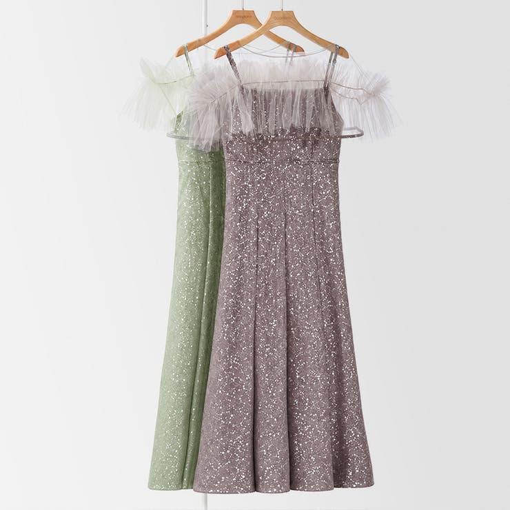 チュールボレロ付き2点セット パーティードレス 結婚式 | COCOMOMO | 詳細画像35 