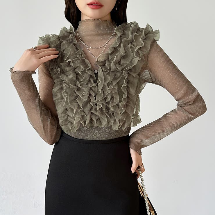 シアー×チュールの3点セットドレス パーティードレス 結婚式 | COCOMOMO | 詳細画像24 