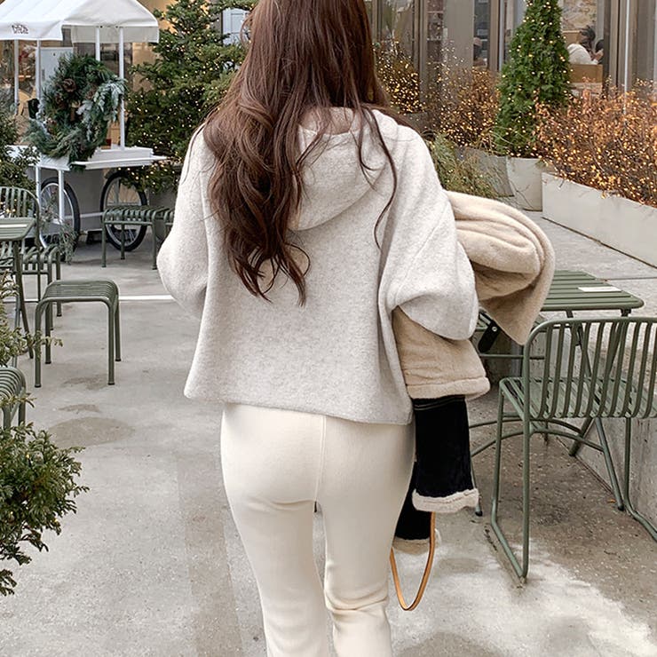 ロゴジャガードニットパーカー ロゴパーカー レオパード柄 | COCOMOMO | 詳細画像9 