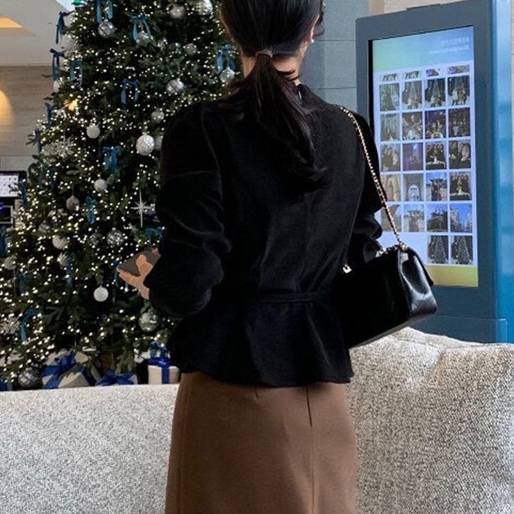 ベルト付きペプラムブラウス ブラウス ペプラムトップス | COCOMOMO | 詳細画像11 