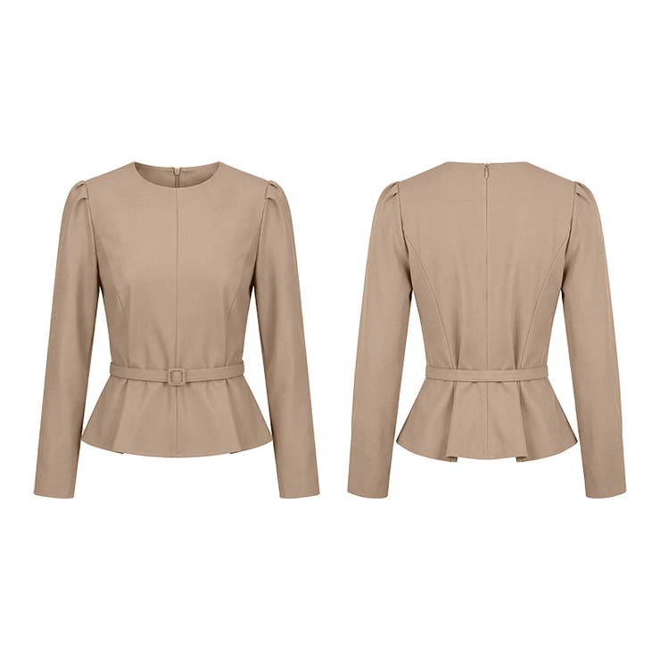 ベルト付きペプラムブラウス ブラウス ペプラムトップス | COCOMOMO | 詳細画像22 