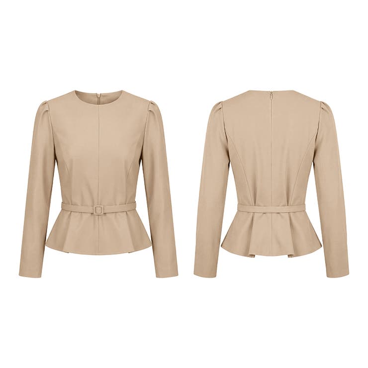 ベルト付きペプラムブラウス ブラウス ペプラムトップス | COCOMOMO | 詳細画像35 