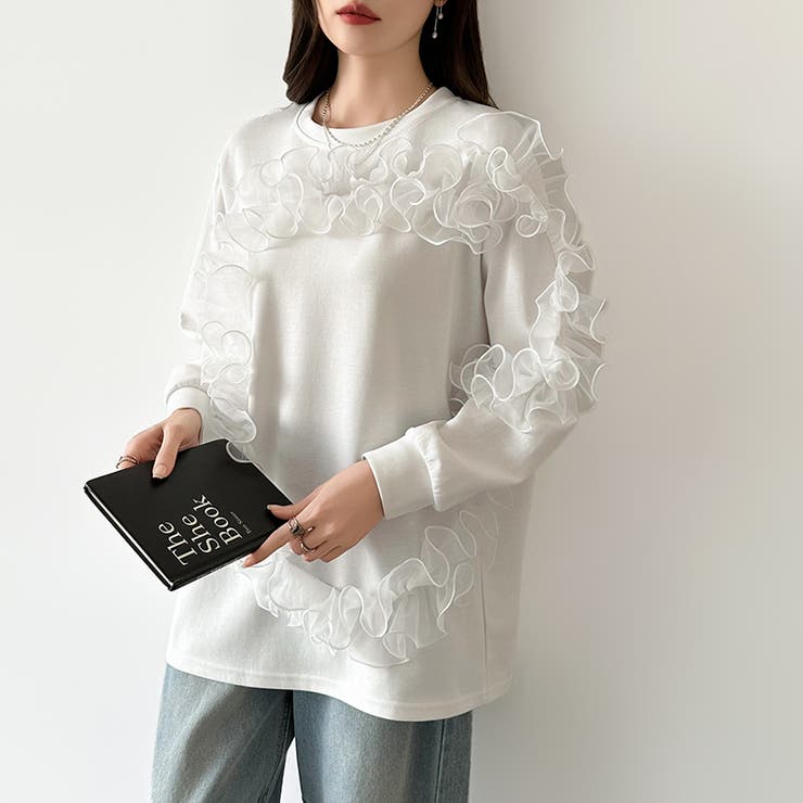 着るだけで華やぐチュールフリルトップス チュール フリル | COCOMOMO | 詳細画像13 