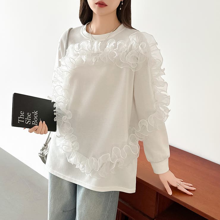 着るだけで華やぐチュールフリルトップス チュール フリル | COCOMOMO | 詳細画像16 