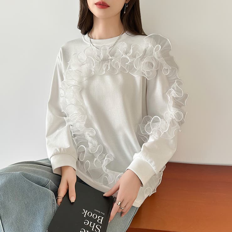 着るだけで華やぐチュールフリルトップス チュール フリル | COCOMOMO | 詳細画像17 