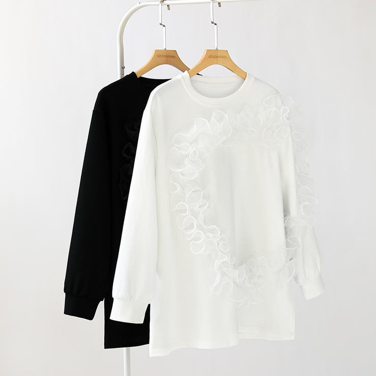 着るだけで華やぐチュールフリルトップス チュール フリル | COCOMOMO | 詳細画像18 