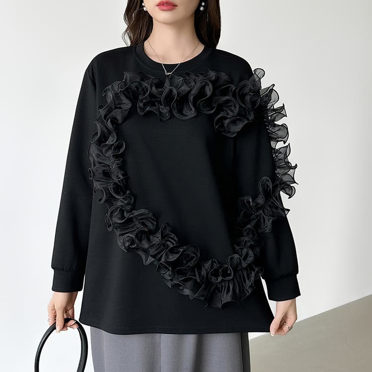 着るだけで華やぐチュールフリルトップス チュール フリル | COCOMOMO | 詳細画像4 