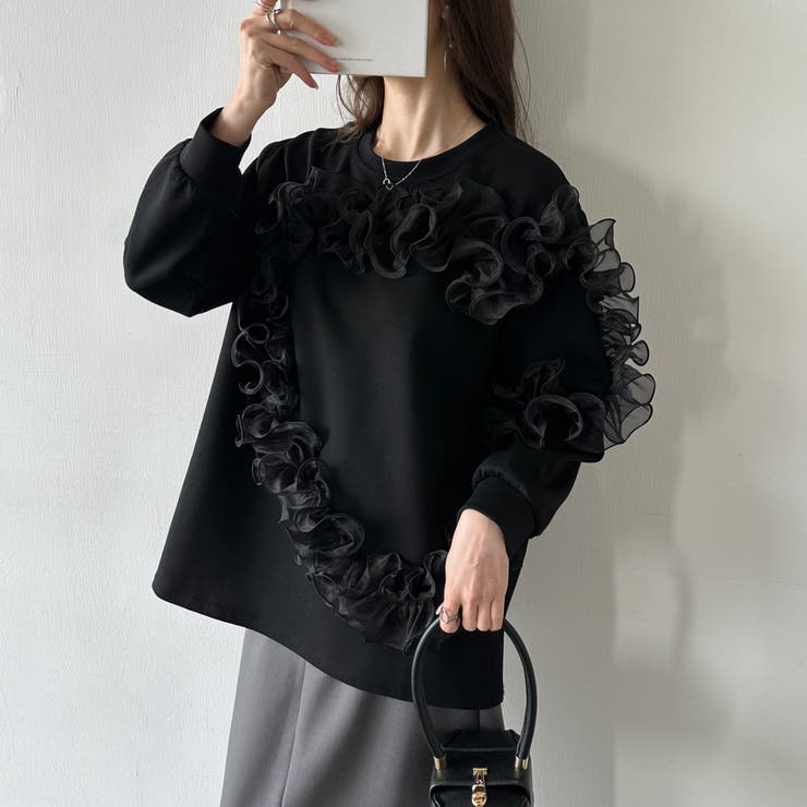 着るだけで華やぐチュールフリルトップス チュール フリル | COCOMOMO | 詳細画像7 