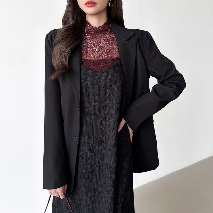 透け感を味方にする、レースシアートップス シアー ハイネック | COCOMOMO | 詳細画像33 