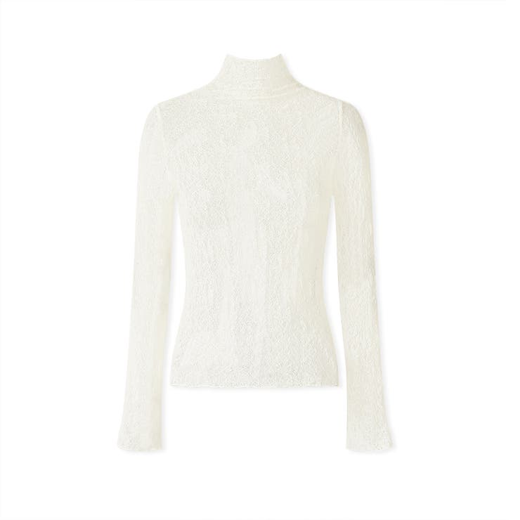 透け感を味方にする、レースシアートップス シアー ハイネック | COCOMOMO | 詳細画像52 