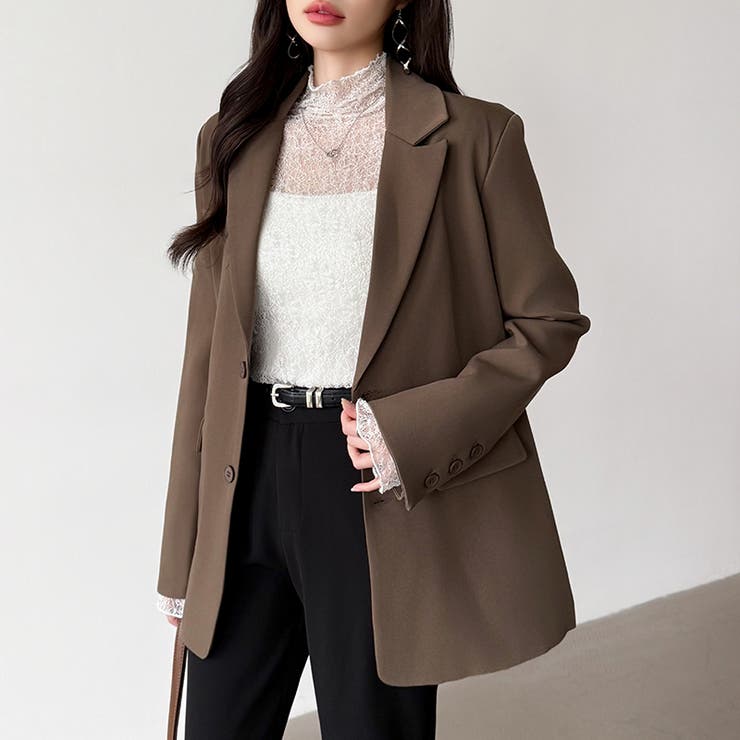 透け感を味方にする、レースシアートップス シアー ハイネック | COCOMOMO | 詳細画像6 