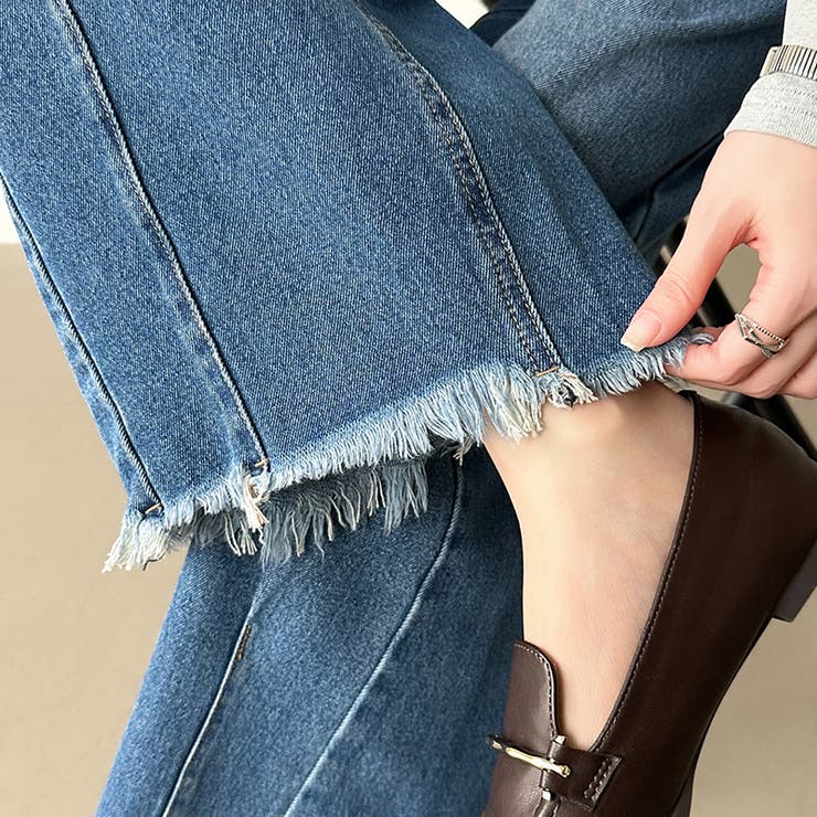 シルエットで魅せるカーブバレルデニム デニムパンツ カーブパンツ | COCOMOMO | 詳細画像6 