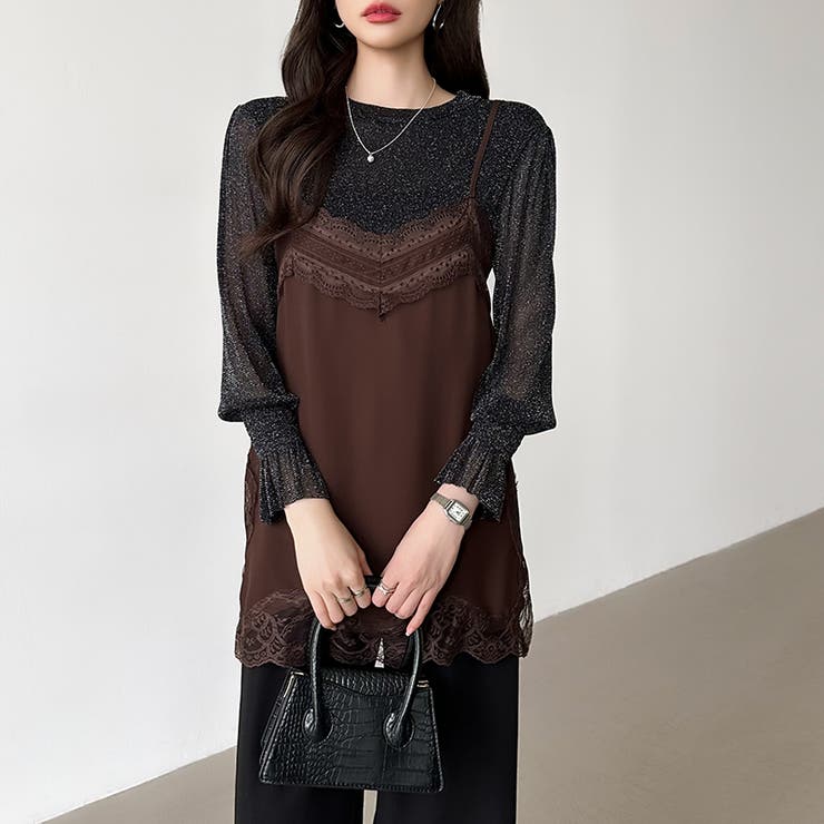 レースで更新、今どきレイヤード。 レースキャミソール レーストップス | COCOMOMO | 詳細画像13 