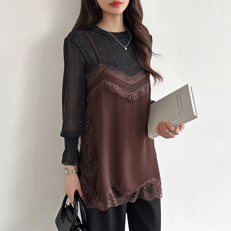 レースで更新、今どきレイヤード。 レースキャミソール レーストップス | COCOMOMO | 詳細画像14 