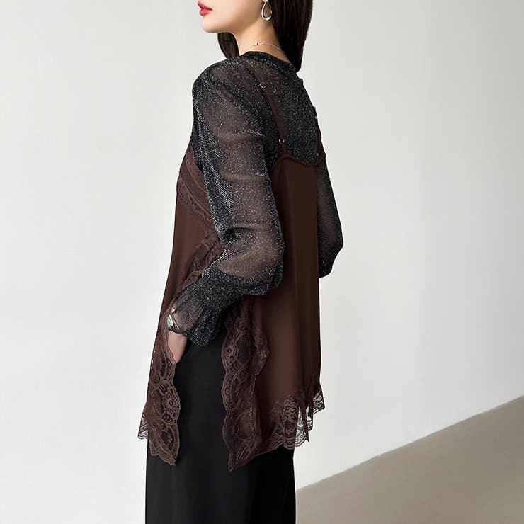 レースで更新、今どきレイヤード。 レースキャミソール レーストップス | COCOMOMO | 詳細画像15 