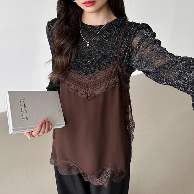 レースで更新、今どきレイヤード。 レースキャミソール レーストップス | COCOMOMO | 詳細画像18 