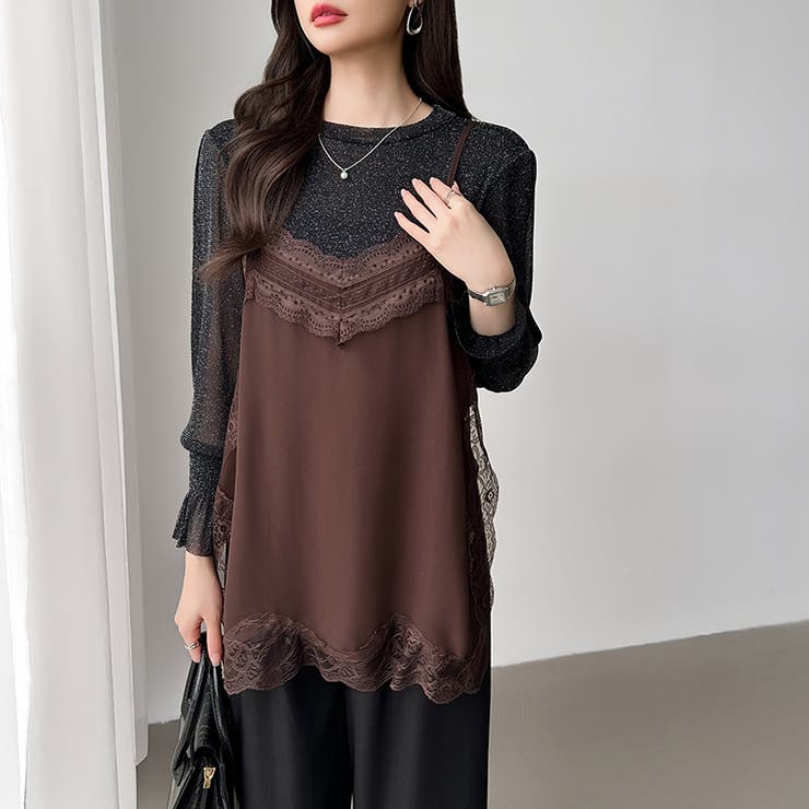 レースで更新、今どきレイヤード。 レースキャミソール レーストップス | COCOMOMO | 詳細画像19 