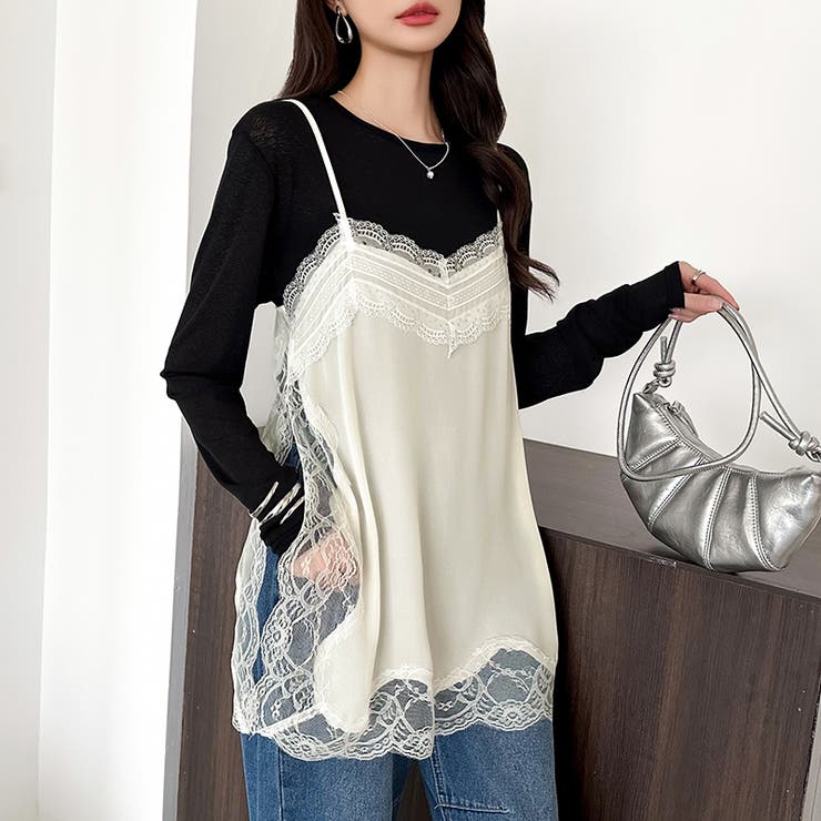 レースで更新、今どきレイヤード。 レースキャミソール レーストップス | COCOMOMO | 詳細画像27 