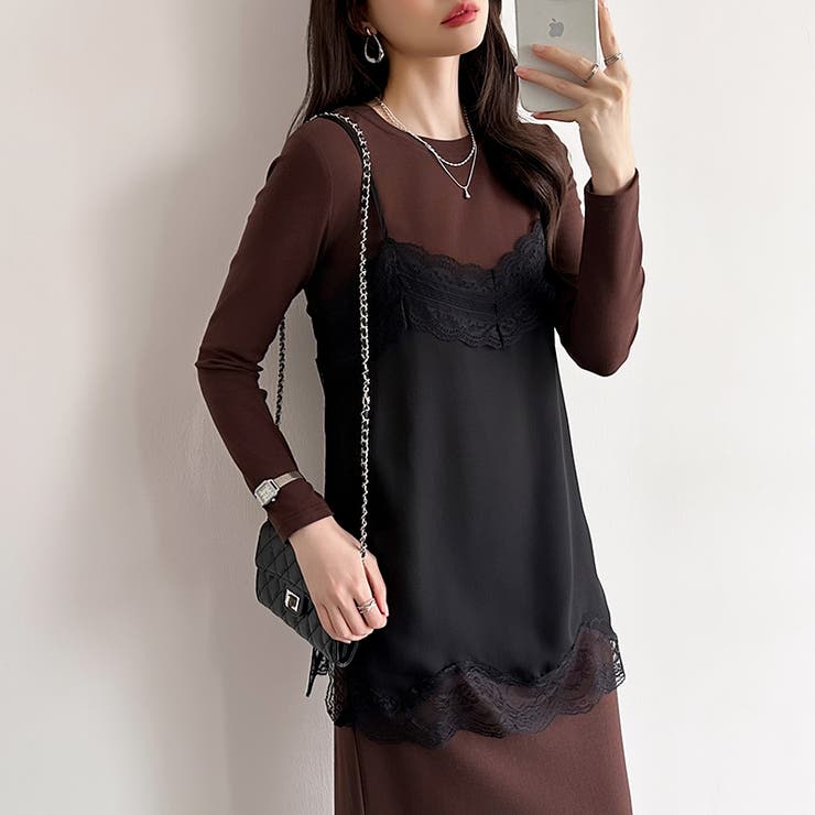 レースで更新、今どきレイヤード。 レースキャミソール レーストップス | COCOMOMO | 詳細画像32 