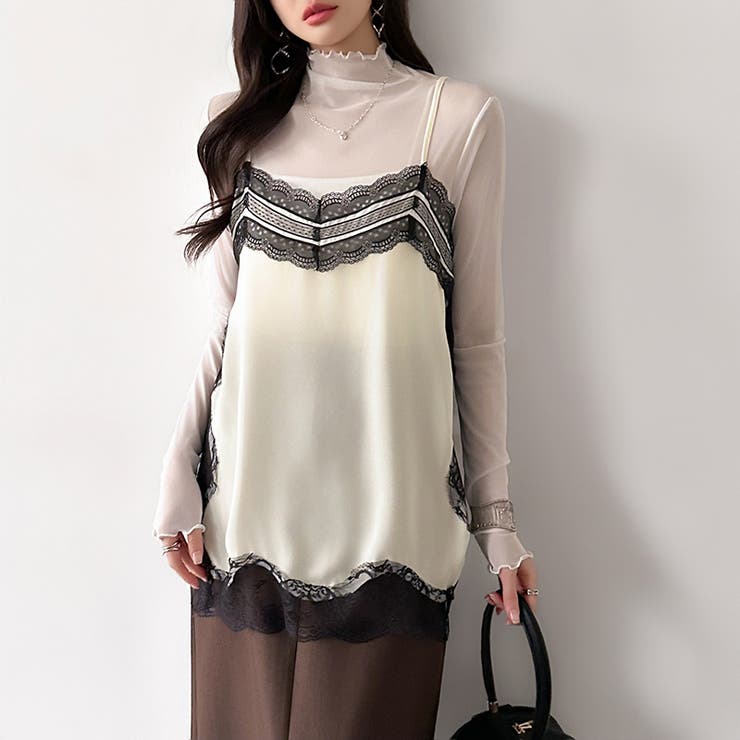 レースで更新、今どきレイヤード。 レースキャミソール レーストップス | COCOMOMO | 詳細画像6 