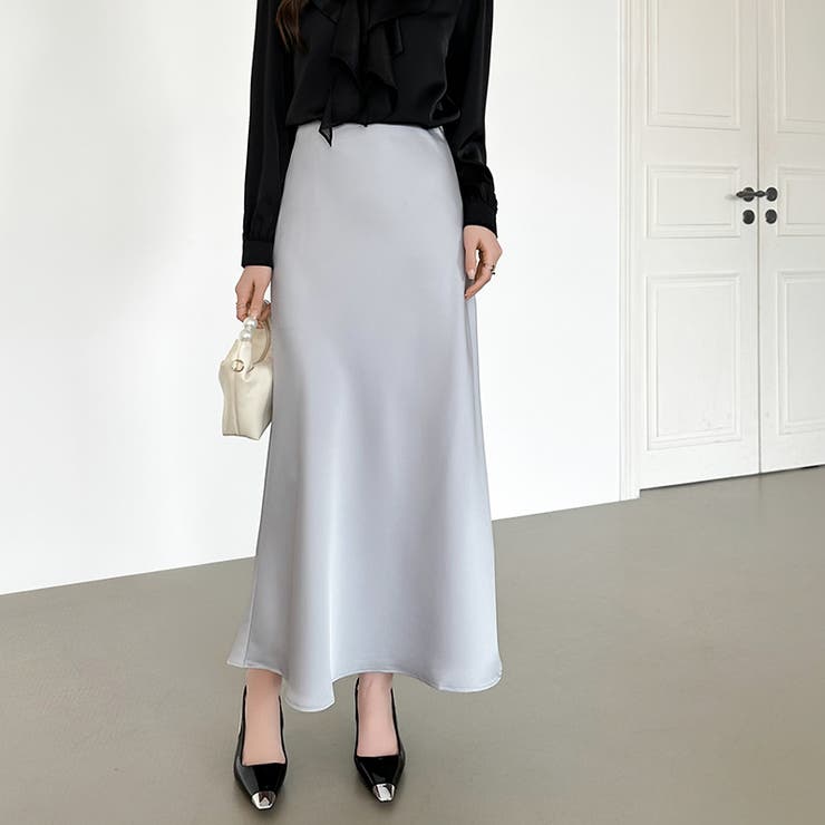 艶と落ち感でオンオフ映える。サテンマーメイドスカート サテンスカート マーメイド… | COCOMOMO | 詳細画像11 