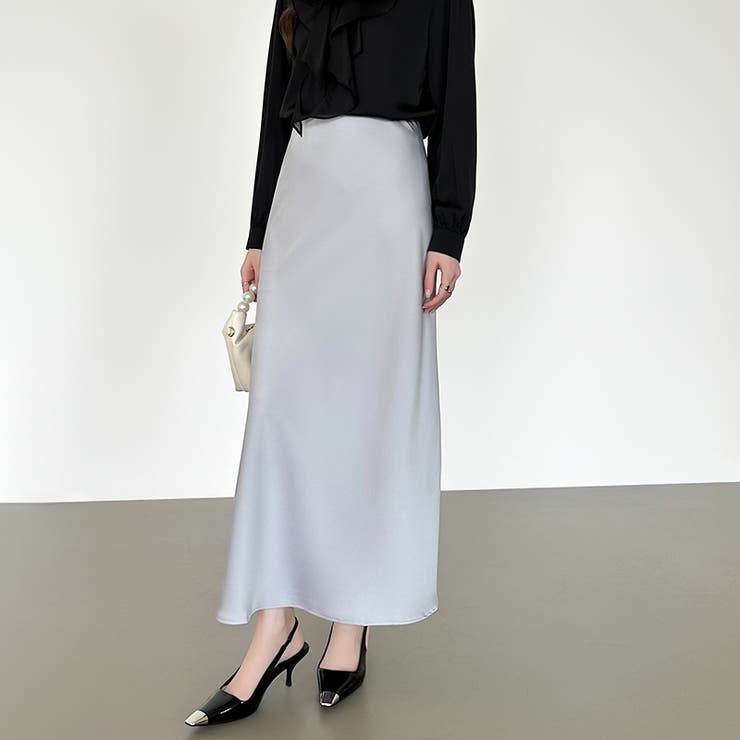 艶と落ち感でオンオフ映える。サテンマーメイドスカート サテンスカート マーメイド… | COCOMOMO | 詳細画像13 