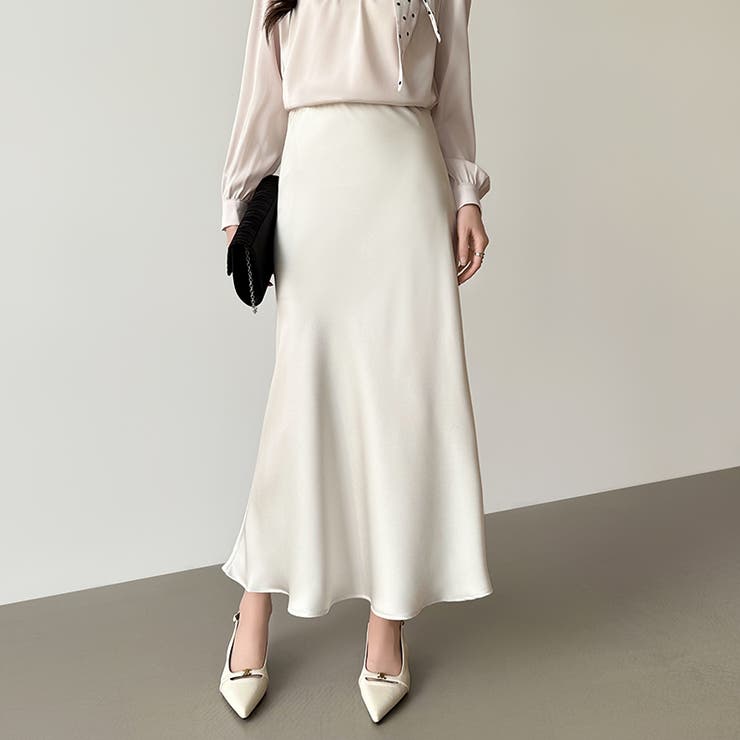 艶と落ち感でオンオフ映える。サテンマーメイドスカート サテンスカート マーメイド… | COCOMOMO | 詳細画像20 