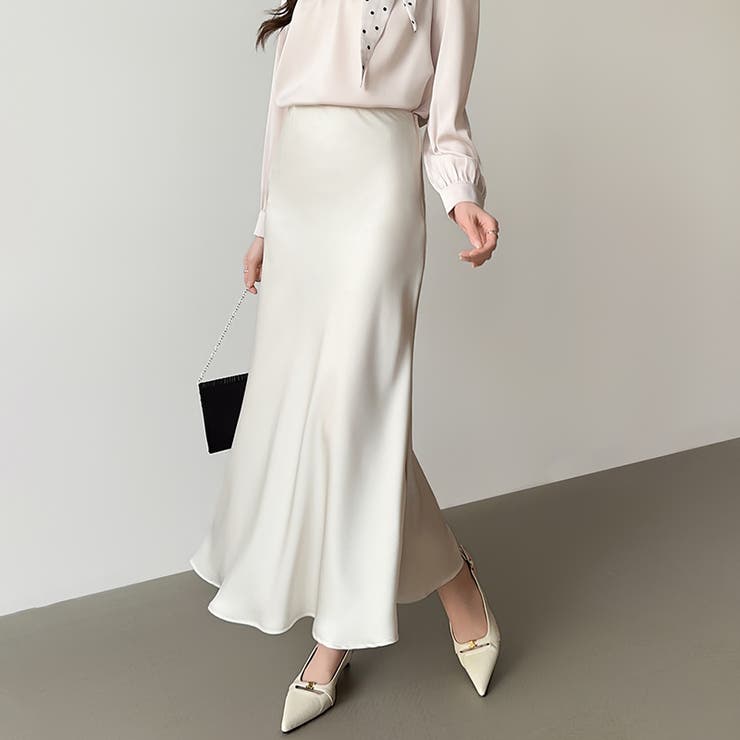 艶と落ち感でオンオフ映える。サテンマーメイドスカート サテンスカート マーメイド… | COCOMOMO | 詳細画像22 