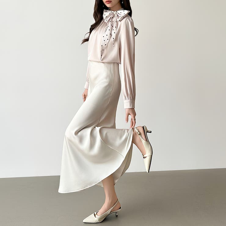 艶と落ち感でオンオフ映える。サテンマーメイドスカート サテンスカート マーメイド… | COCOMOMO | 詳細画像23 