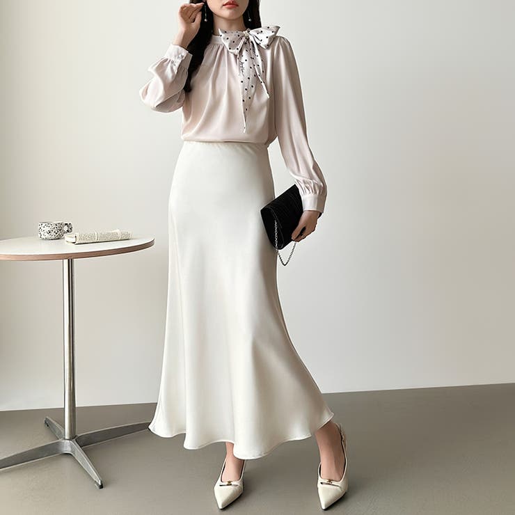 艶と落ち感でオンオフ映える。サテンマーメイドスカート サテンスカート マーメイド… | COCOMOMO | 詳細画像27 