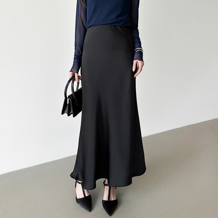 艶と落ち感でオンオフ映える。サテンマーメイドスカート サテンスカート マーメイド… | COCOMOMO | 詳細画像29 