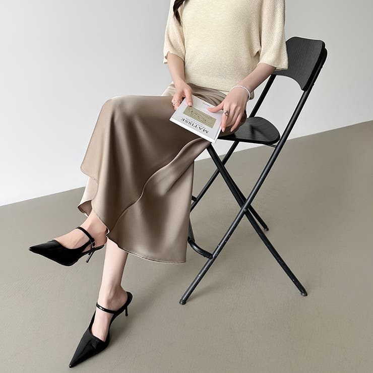 艶と落ち感でオンオフ映える。サテンマーメイドスカート サテンスカート マーメイド… | COCOMOMO | 詳細画像6 