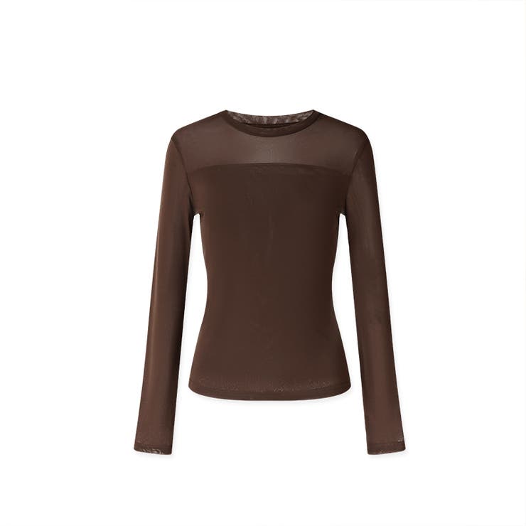 透けすぎない大人シアー。胸元切替シアートップス シアー トップス | COCOMOMO | 詳細画像21 