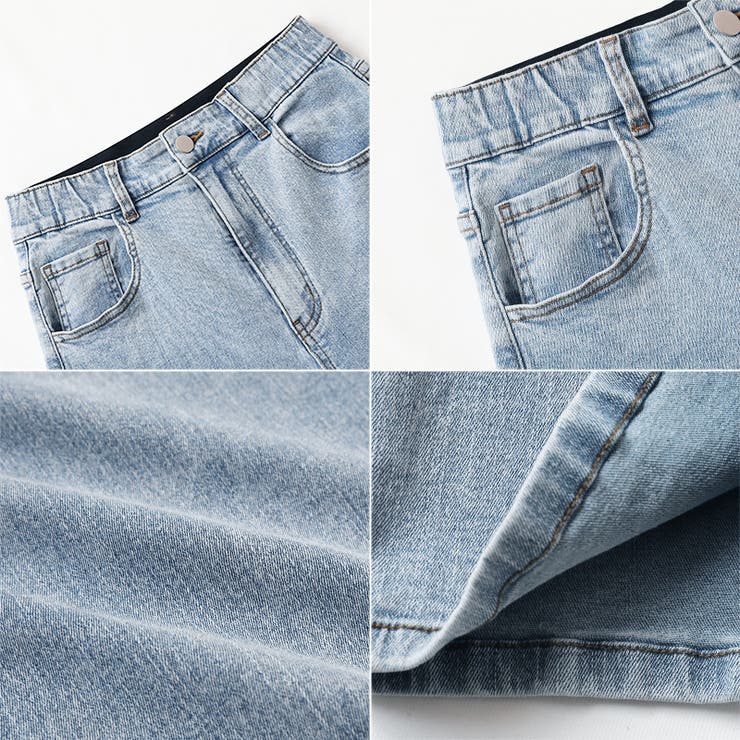体型カバーして、旬のシルエット。 デニムカーブパンツ ストレッチデニム | COCOMOMO | 詳細画像49 