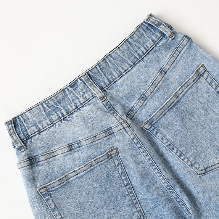 体型カバーして、旬のシルエット。 デニムカーブパンツ ストレッチデニム | COCOMOMO | 詳細画像51 