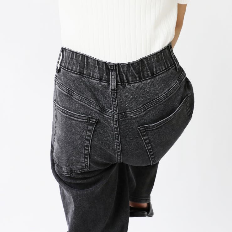 体型カバーして、旬のシルエット。 デニムカーブパンツ ストレッチデニム | COCOMOMO | 詳細画像59 