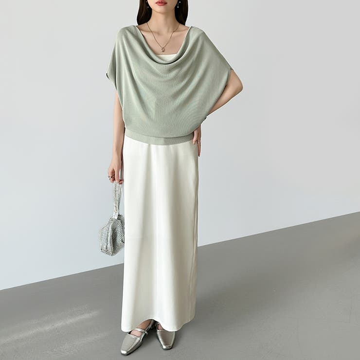 大人が選ぶ涼感ドルマン。 ドレープトップス サマーニット | COCOMOMO | 詳細画像16 