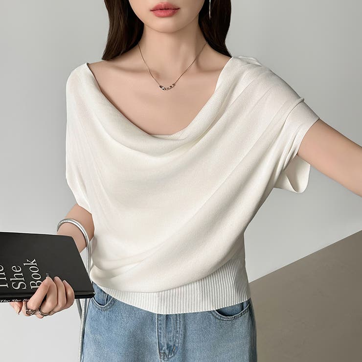 大人が選ぶ涼感ドルマン。 ドレープトップス サマーニット | COCOMOMO | 詳細画像33 