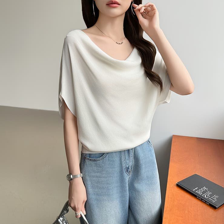 大人が選ぶ涼感ドルマン。 ドレープトップス サマーニット | COCOMOMO | 詳細画像37 