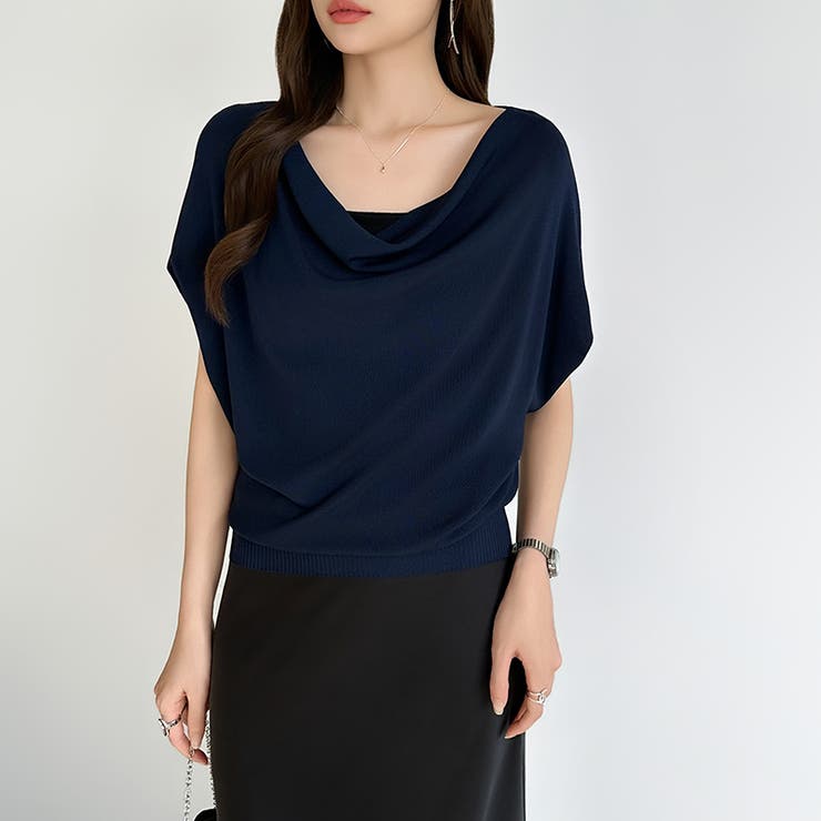 大人が選ぶ涼感ドルマン。 ドレープトップス サマーニット | COCOMOMO | 詳細画像42 