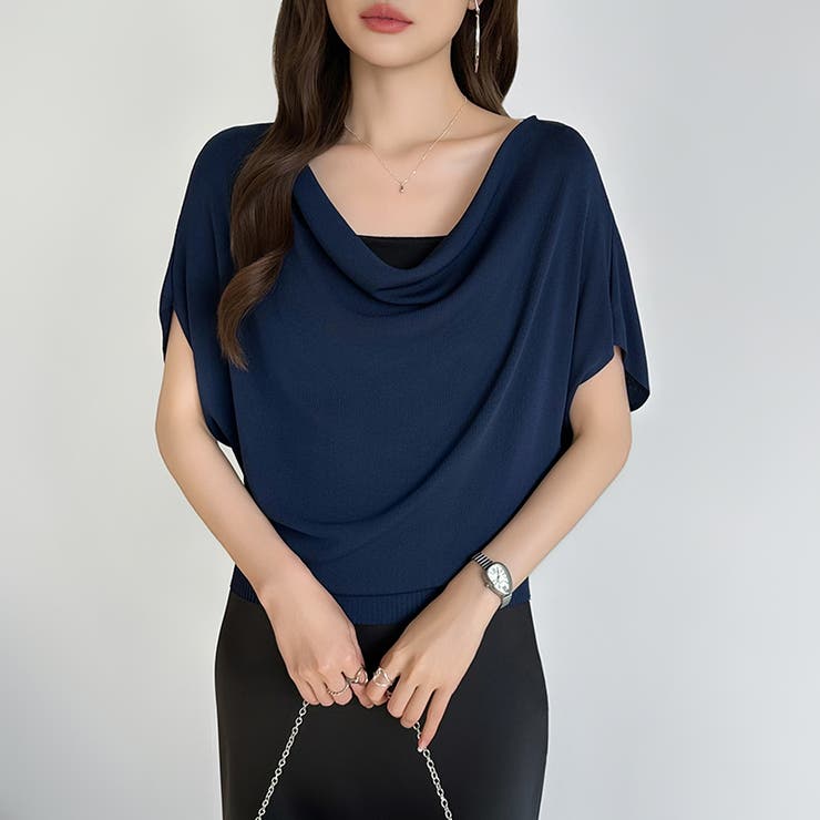 大人が選ぶ涼感ドルマン。 ドレープトップス サマーニット | COCOMOMO | 詳細画像43 