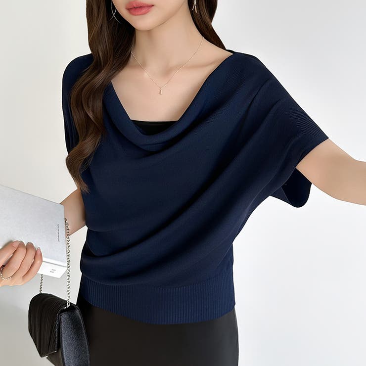 大人が選ぶ涼感ドルマン。 ドレープトップス サマーニット | COCOMOMO | 詳細画像45 