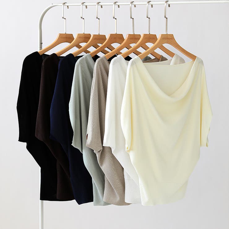 大人が選ぶ涼感ドルマン。 ドレープトップス サマーニット | COCOMOMO | 詳細画像52 