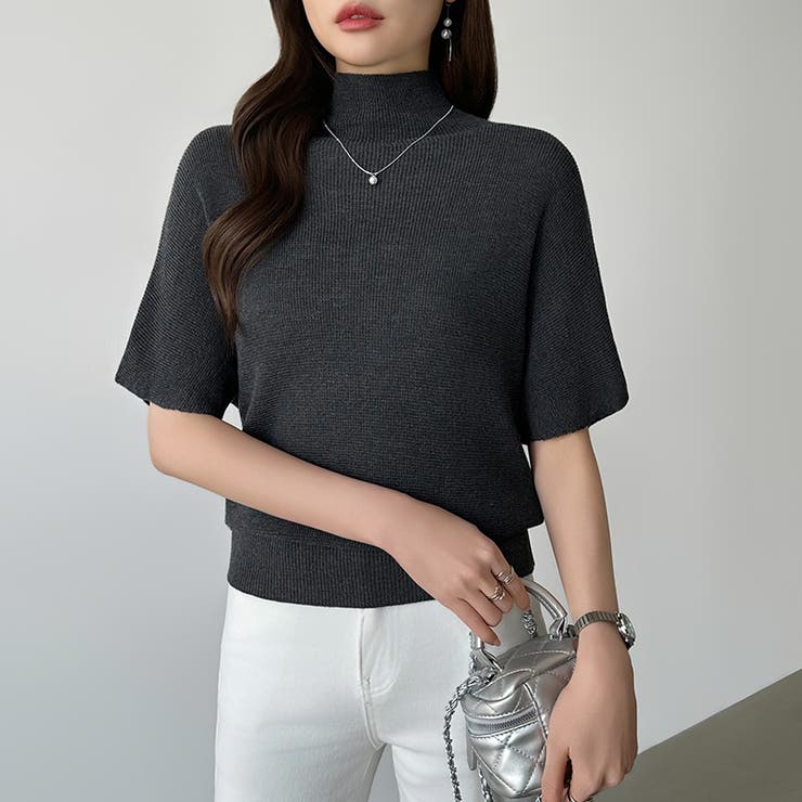 毎日に寄り添うサマーニット ハイネックニット シアーニット | COCOMOMO | 詳細画像12 