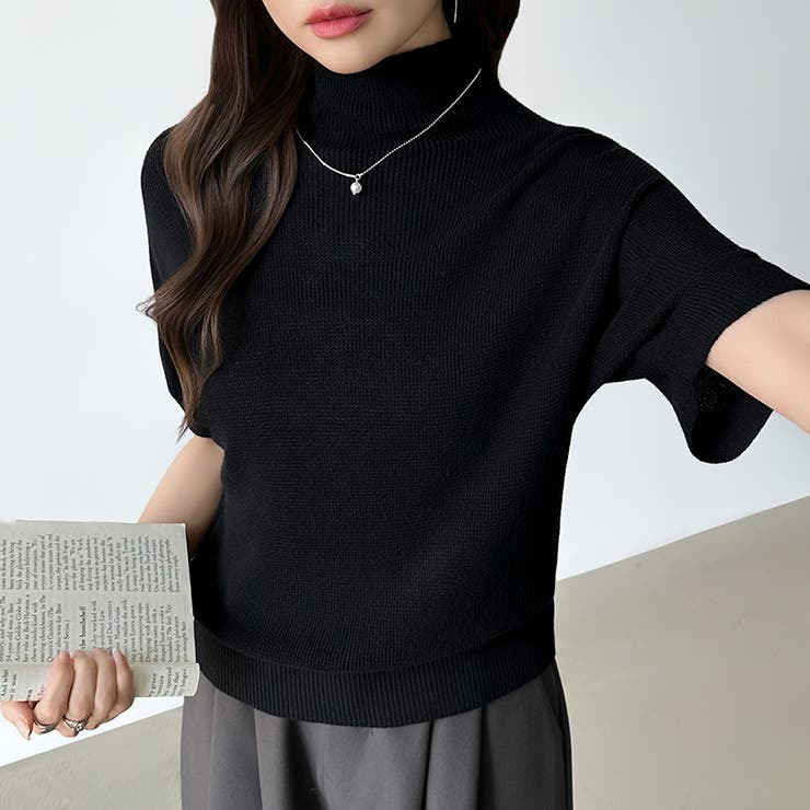 毎日に寄り添うサマーニット ハイネックニット シアーニット | COCOMOMO | 詳細画像28 