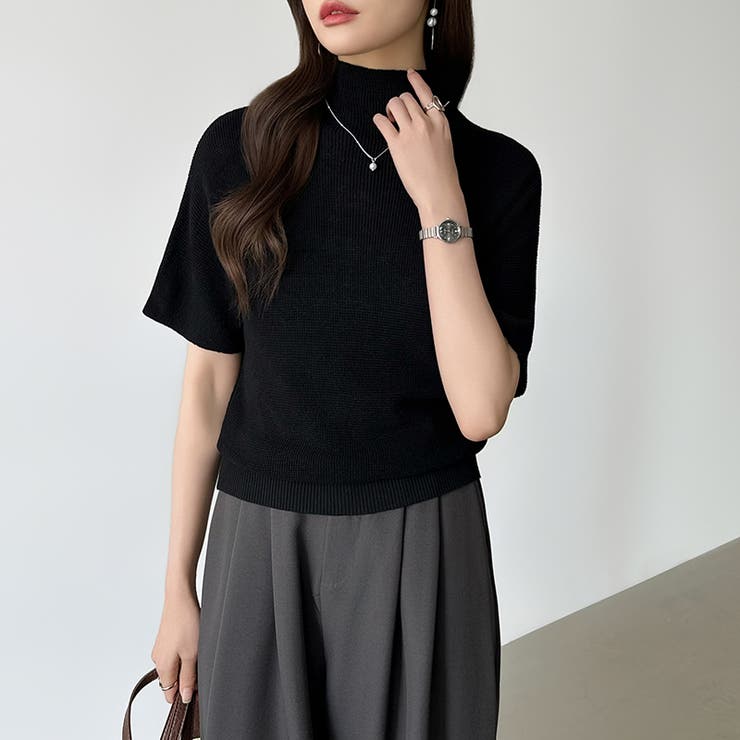 毎日に寄り添うサマーニット ハイネックニット シアーニット | COCOMOMO | 詳細画像29 