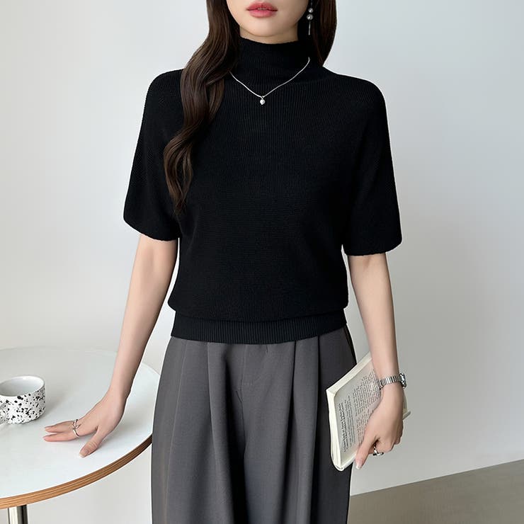 毎日に寄り添うサマーニット ハイネックニット シアーニット | COCOMOMO | 詳細画像34 