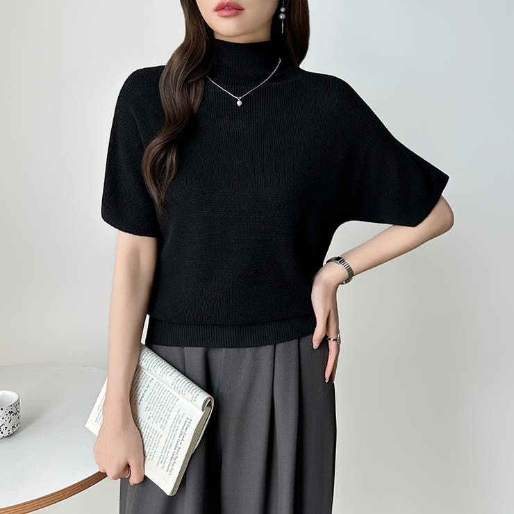 毎日に寄り添うサマーニット ハイネックニット シアーニット | COCOMOMO | 詳細画像35 