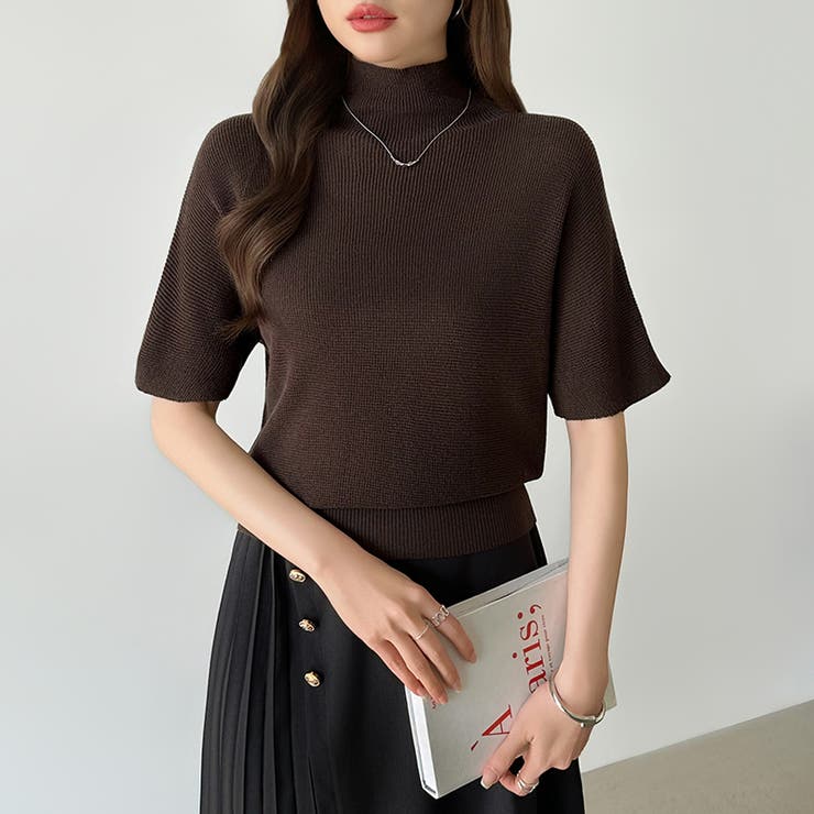 毎日に寄り添うサマーニット ハイネックニット シアーニット | COCOMOMO | 詳細画像5 