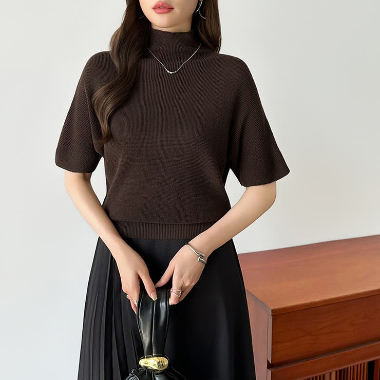 毎日に寄り添うサマーニット ハイネックニット シアーニット | COCOMOMO | 詳細画像8 